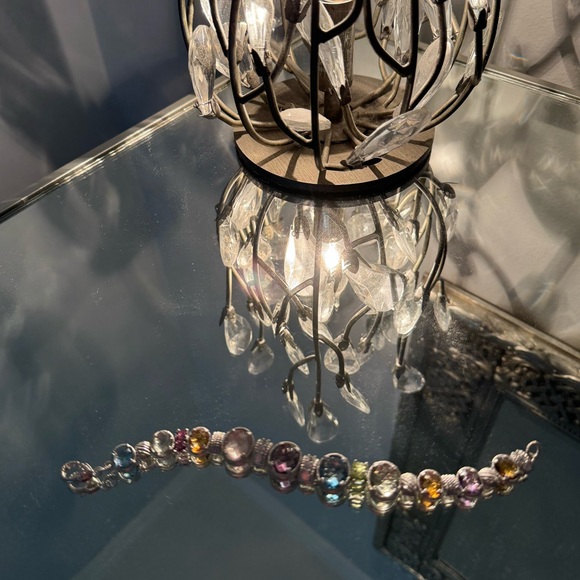 Judith Ripka Vintage Multi-gemstone Sterling Silver Bracelet - Picture 3 of 4